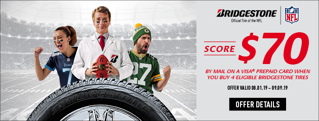 Bridgestone - Score $70 on 4 Select Tires