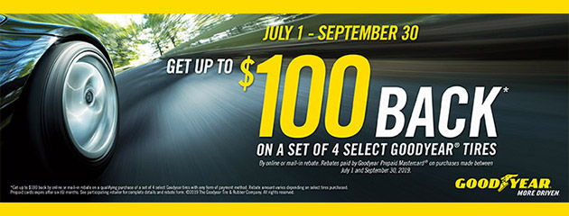 Goodyear - Up to $100 Back on Select Tires
